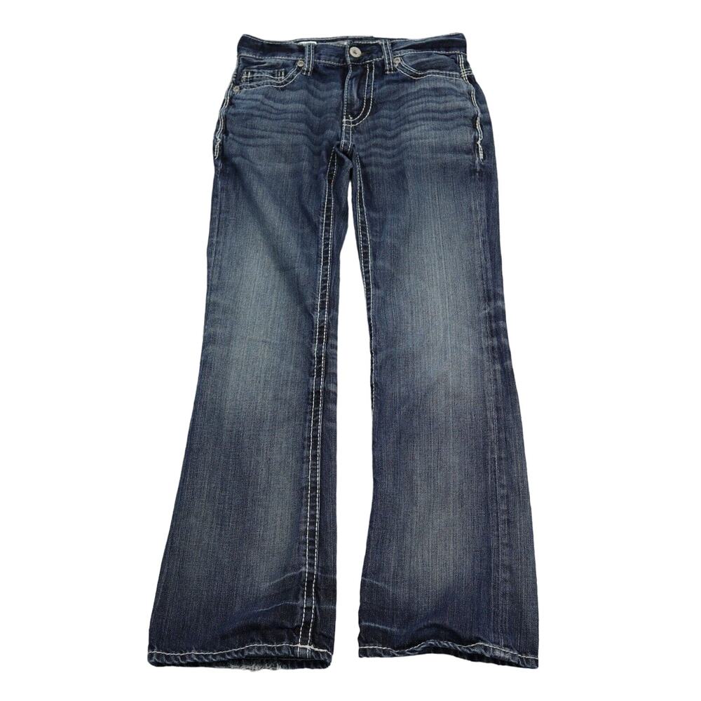 BKE Denim Pants Womens 25 Blue Bootcut Low Rise Dark Wash Denim Aiden Jeans